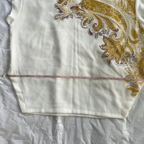 Zara T-Shirt Short Sleeve in White/Yellow & Purple Size-Medium NWOT - Picture 11 of 16